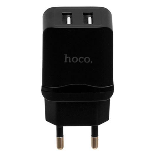 Сетевое зарядное устройство Hoco C33A 2.4A 2USB Charger черное