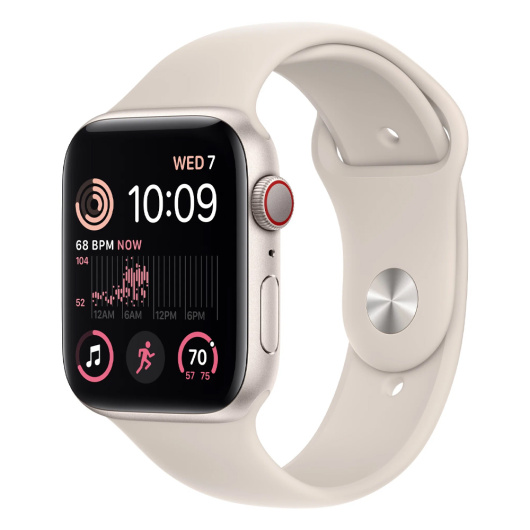 Умные часы Apple Watch Series SE Gen 2 40мм Cellular Aluminum Case with SportBand S/M Сияющая звезда