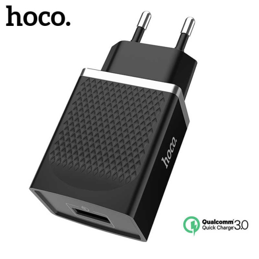 Сетевое зарядное устройство Hoco C42A USB Charger 18W QC3.0 Черное