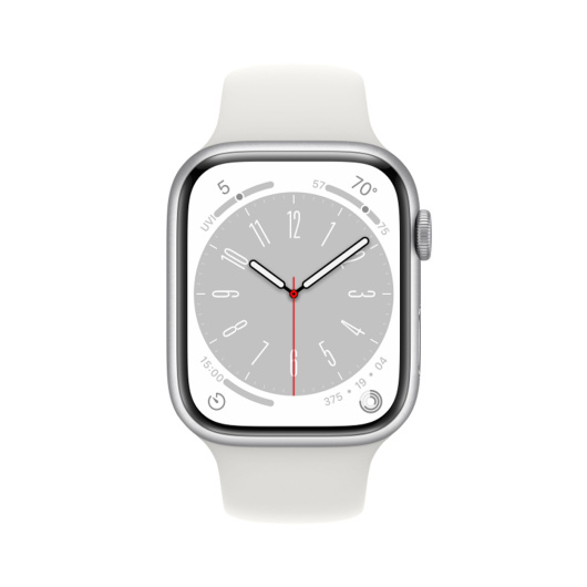 Умные часы Apple Watch Series 8 41 мм GPS + Cellular Aluminium Case Sport Band Серебристый S/M