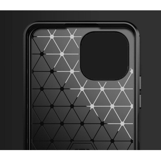 Защитный чехол Carbon для Xiaomi Mi11 Lite Черный