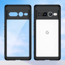 Усиленный чехол c черными рамками для Google Pixel 7 Pro Прозрачный