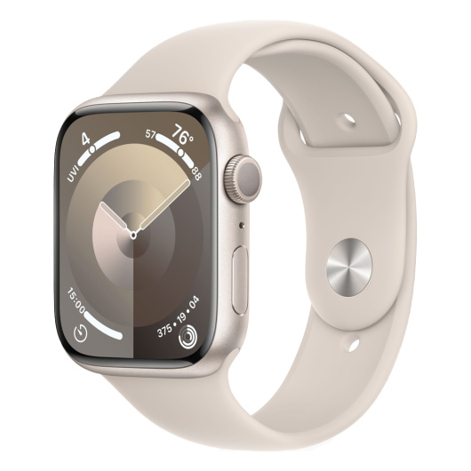 Умные часы Apple Watch Series 9 45 мм Aluminium Case Sport Band Сияющая звезда S/M