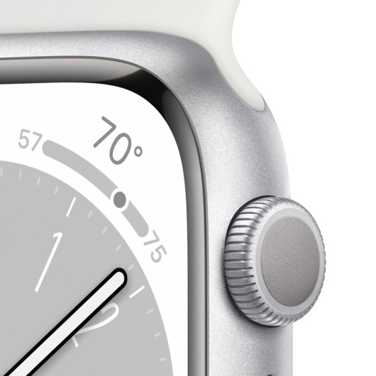 Умные часы Apple Watch Series 8 45 мм GPS + Cellular Aluminium Case Sport Band Серебристый S/M