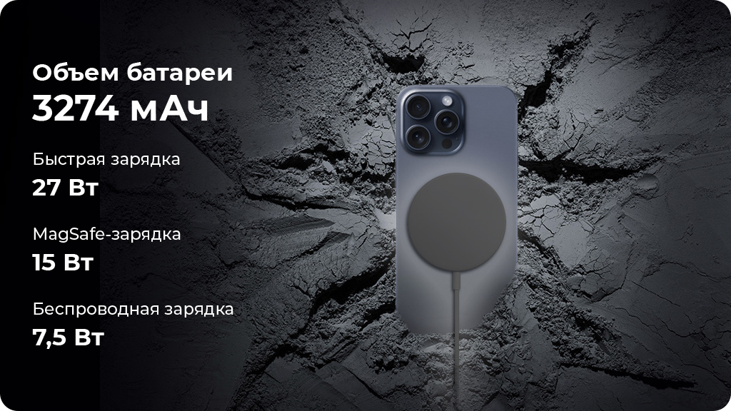 Apple iPhone 15 Pro 256 ГБ Black Titanium nano SIM + eSIM